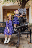 TCU Purple Frog Flutter Twirl Dress - Aaria Tees Aaria Tees