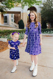 TCU Purple Frog Flutter Twirl Dress - Aaria Tees Aaria Tees