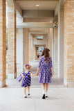 TCU Purple Frog Flutter Twirl Dress - Aaria Tees Aaria Tees