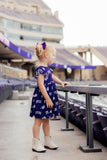 TCU Purple Frog Flutter Twirl Dress - Aaria Tees Aaria Tees