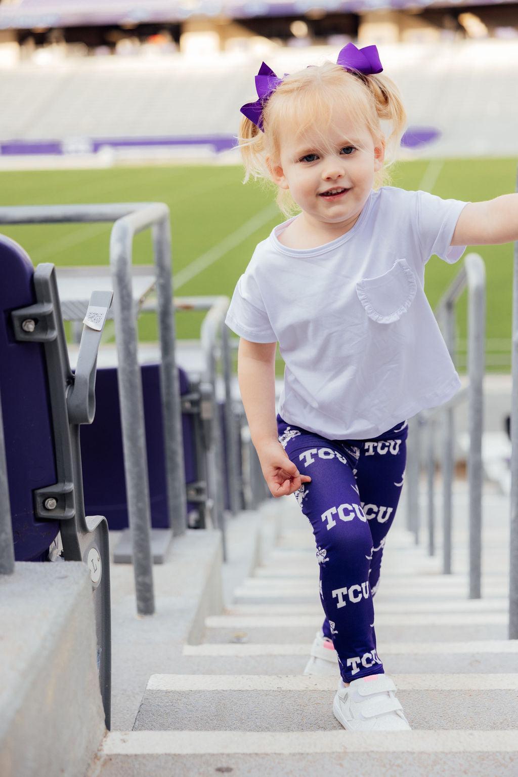 TCU Purple Frog Leggings - Aaria Tees Aaria Tees