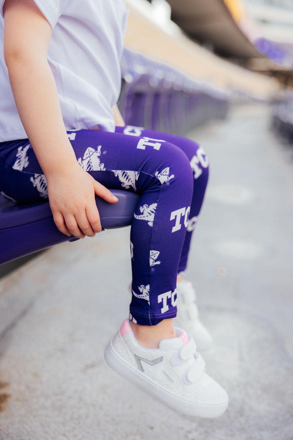 TCU Purple Frog Leggings - Aaria Tees Aaria Tees