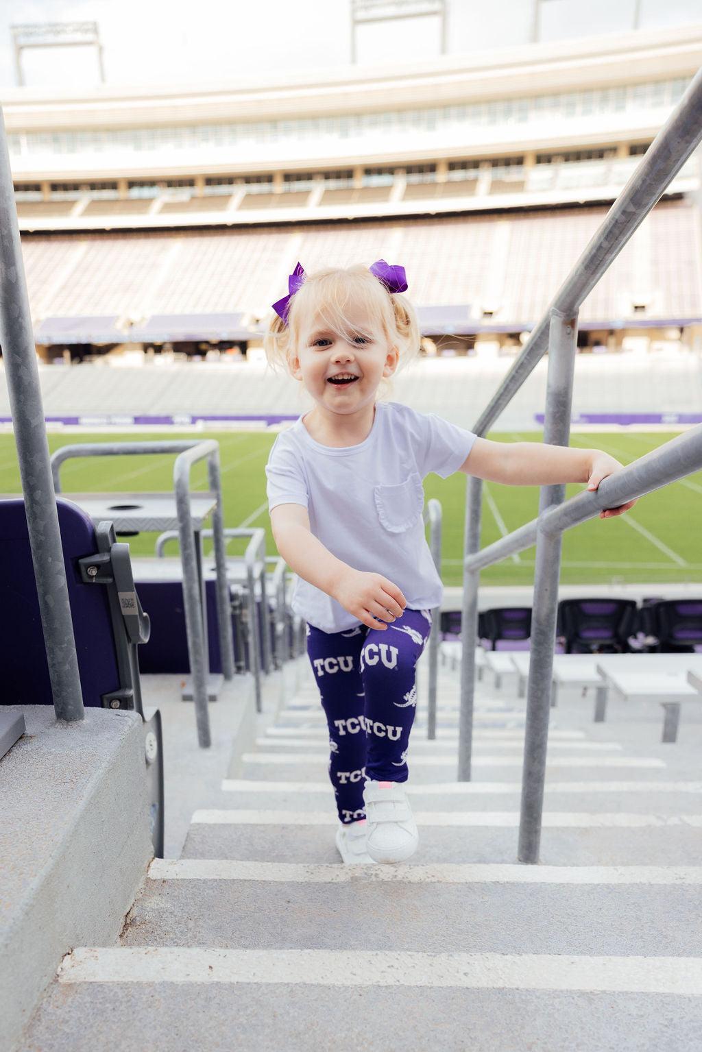 TCU Purple Frog Leggings - Aaria Tees Aaria Tees