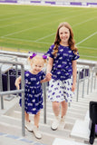 TCU Purple Frog Ruffle Pocket Tee - Aaria Tees Aaria Tees