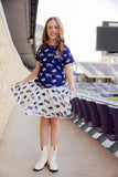 TCU Purple Frog Ruffle Pocket Tee - Aaria Tees Aaria Tees