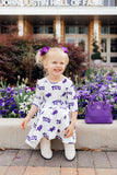 TCU White Frog 3/4 Sleeve Pocket Twirl Dress - Aaria Tees Aaria Tees