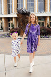 TCU White Frog 3/4 Sleeve Pocket Twirl Dress - Aaria Tees Aaria Tees