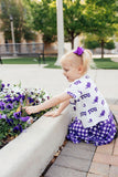 TCU White Frog Ruffle Pocket Tee - Aaria Tees Aaria Tees