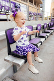 TCU White Frog Ruffle Pocket Tee - Aaria Tees Aaria Tees