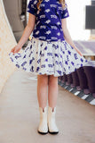 TCU White Frog Ruffle Twirl Skort - Aaria Tees Aaria Tees