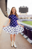 TCU White Frog Ruffle Twirl Skort - Aaria Tees Aaria Tees