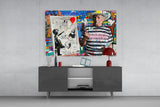 Banksy's Picasso Glass Wall Art || Designer Collection Aaria Tees