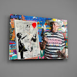 Banksy's Picasso Glass Wall Art || Designer Collection Aaria Tees
