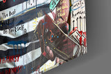 Banksy's Picasso Glass Wall Art || Designer Collection Aaria Tees