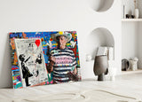 Banksy's Picasso Glass Wall Art || Designer Collection Aaria Tees