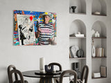 Banksy's Picasso Glass Wall Art || Designer Collection Aaria Tees