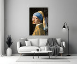 Girl Stuck on Clothespin Glass Wall Art || Designer Collection Aaria Tees
