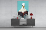 Wise Seagull Glass Wall Art || Designer Collection Aaria Tees