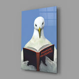Wise Seagull Glass Wall Art || Designer Collection Aaria Tees