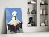 Wise Seagull Glass Wall Art || Designer Collection Aaria Tees