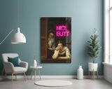 Neon Girl Funny Window Glass Wall Art || Designer Collection Aaria Tees