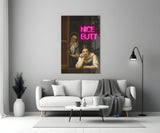 Neon Girl Funny Window Glass Wall Art || Designer Collection Aaria Tees