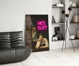 Neon Girl Funny Window Glass Wall Art || Designer Collection Aaria Tees