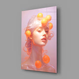 Queen of Orange Glass Wall Art || Designer Collection Aaria Tees
