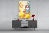 Lemony Dreams Glass Wall Art || Designer Collection Aaria Tees