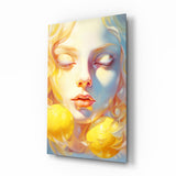 Lemony Dreams Glass Wall Art || Designer Collection Aaria Tees