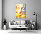 Lemony Dreams Glass Wall Art || Designer Collection Aaria Tees