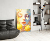 Lemony Dreams Glass Wall Art || Designer Collection Aaria Tees