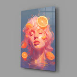 Orange Bubbles Glass Wall Art || Designer Collection Aaria Tees