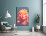 Orange Bubbles Glass Wall Art || Designer Collection Aaria Tees