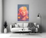 Orange Bubbles Glass Wall Art || Designer Collection Aaria Tees