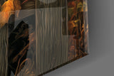 Autumn Cat Glass Wall Art || Designer Collection Aaria Tees