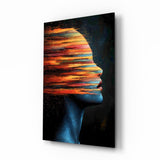 The Face of Colors Glass Wall Art || Designer Collection Aaria Tees