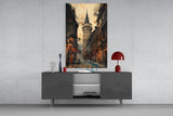 Galata Street Glass Wall Art || Designer Collection Aaria Tees