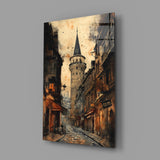Galata Street Glass Wall Art || Designer Collection Aaria Tees