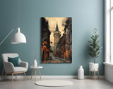 Galata Street Glass Wall Art || Designer Collection Aaria Tees