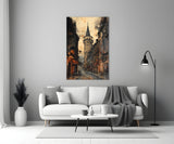 Galata Street Glass Wall Art || Designer Collection Aaria Tees
