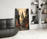 Galata Street Glass Wall Art || Designer Collection Aaria Tees