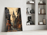 Galata Street Glass Wall Art || Designer Collection Aaria Tees