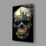 City Skull Glass Wall Art || Designer Collection Aaria Tees