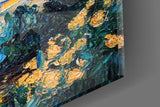 Starry Night Review Glass Wall Art || Designer Collection Aaria Tees