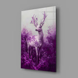 Purple Deer Glass Wall Art || Designer Collection Aaria Tees