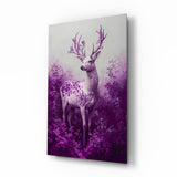Purple Deer Glass Wall Art || Designer Collection Aaria Tees