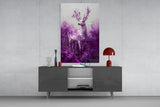Purple Deer Glass Wall Art || Designer Collection Aaria Tees