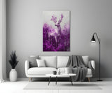 Purple Deer Glass Wall Art || Designer Collection Aaria Tees