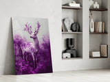 Purple Deer Glass Wall Art || Designer Collection Aaria Tees